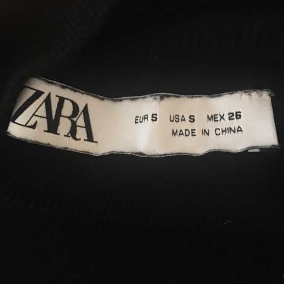 Zara Black Mock Turtleneck Sweater Size Small - Picture 2 of 8